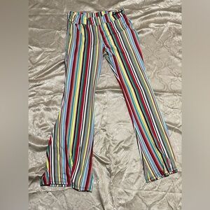 Colorful Striped Flare Pants